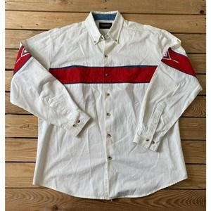 Vtg STEER WEST Embroidered Western Button Up Shirt